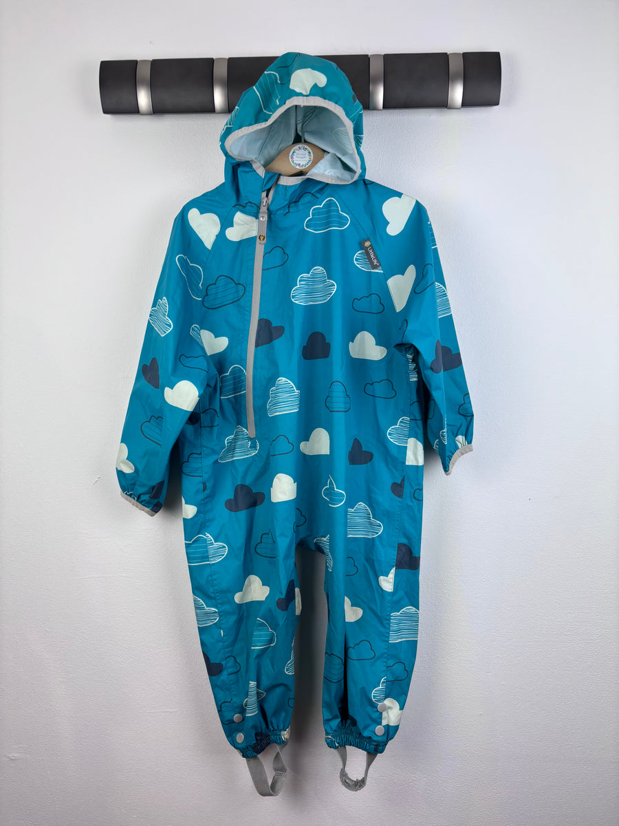 Littlelife Cloud Print Waterproof All-in-One 12-18 Months-Puddle Suits-Second Snuggle Preloved