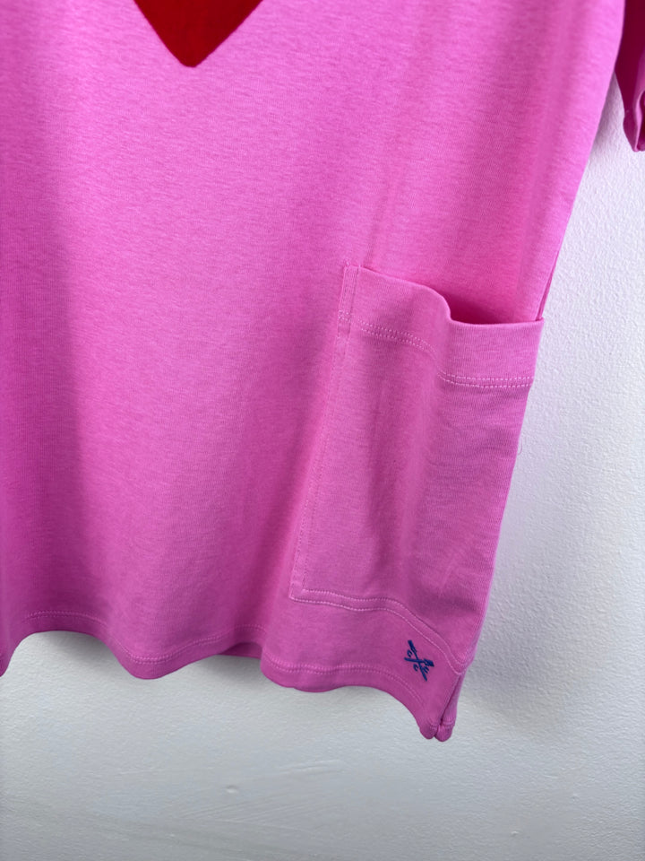 Crew Pink Dress Red Heart Pockets 6-7 Years-Dresses-Second Snuggle Preloved