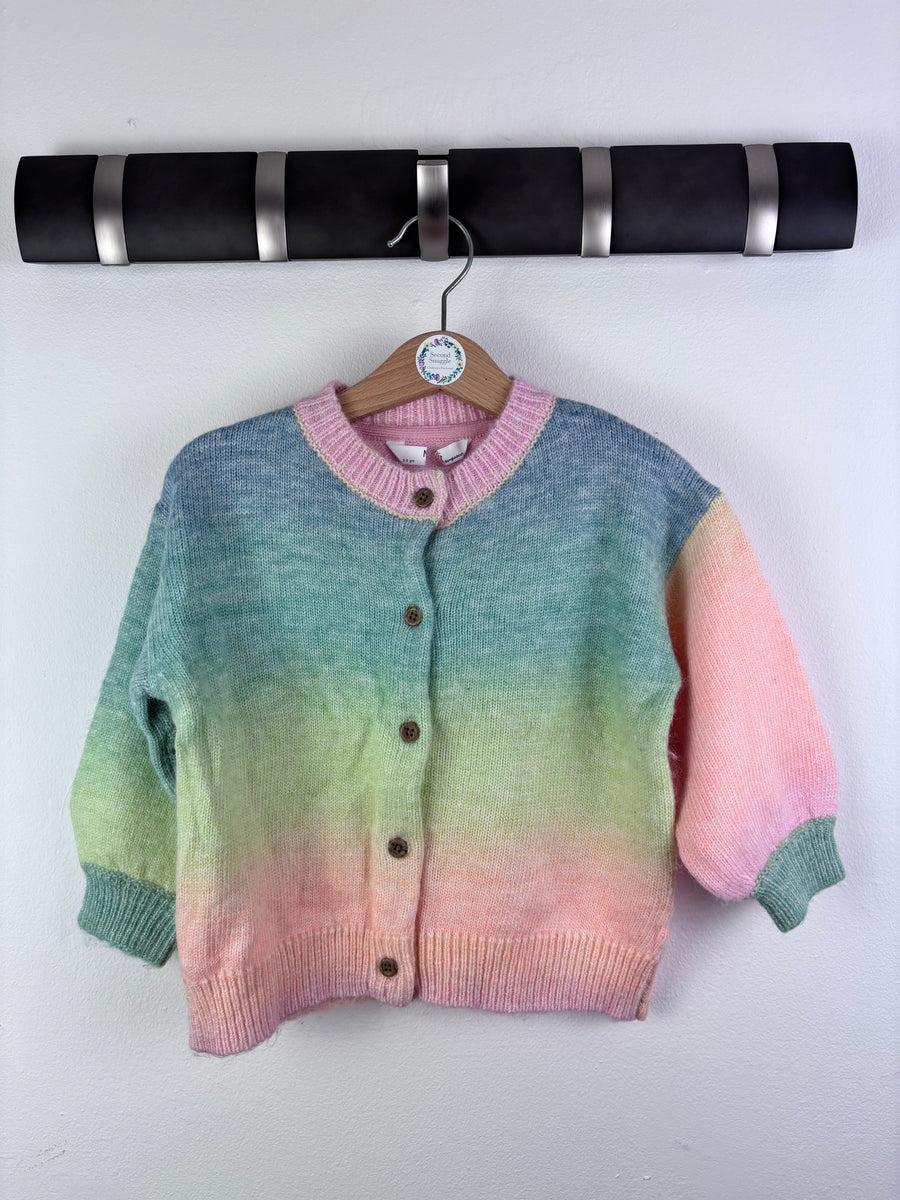 Ex M&S Pastel Ombre Cardigan 2-3 Years-Cardigans-Second Snuggle Preloved