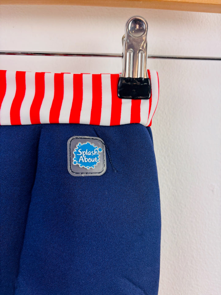 Splash About Navy Stripe Happy Nappy Large 6-12 Months-Swimming-Second Snuggle Preloved