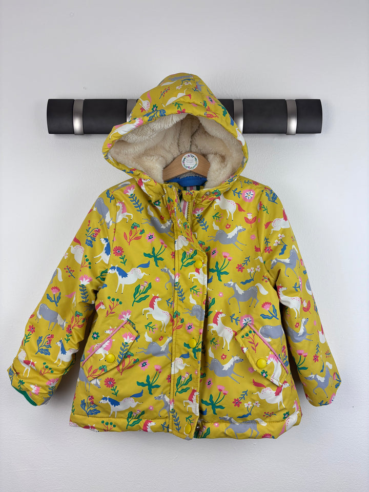 Mini Boden Yellow Horse Print Coat 2-3 Years-Coats-Second Snuggle Preloved