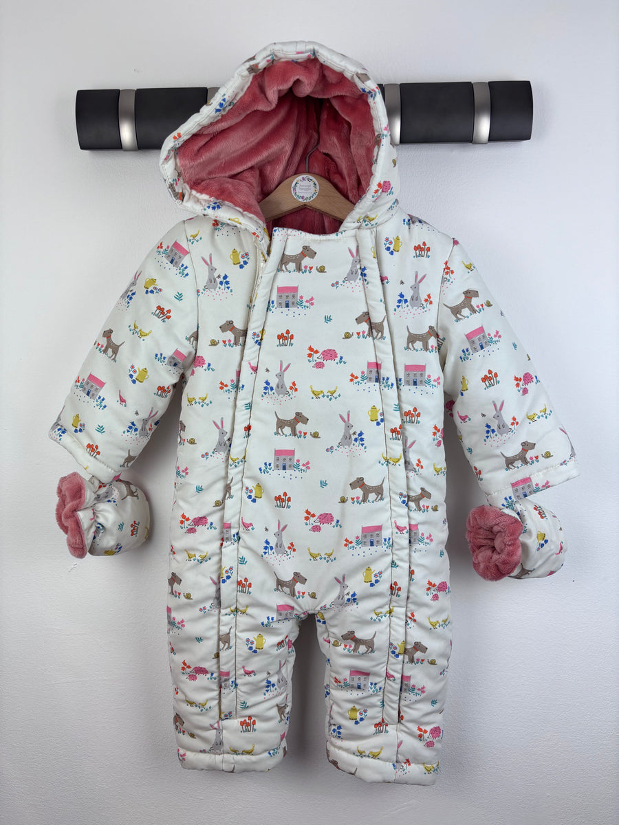 John Lewis Animal Print Snowsuit 9-12 Months-Snow Suits-Second Snuggle Preloved