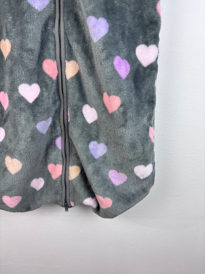 Next Grey Heart Print Sleeping Bag 6-12 Months-Sleeping Bags-Second Snuggle Preloved