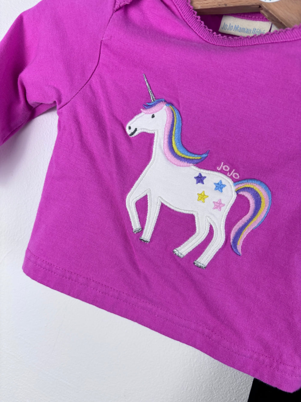 JoJo Maman Bebe Pink Unicorn Top and Black Leggings Set 0-3 Months-Sets-Second Snuggle Preloved