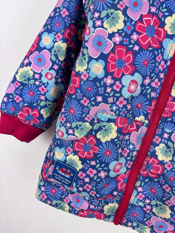 JoJo Maman Bebe Floral Print Coat 3-4 Years-Coats-Second Snuggle Preloved