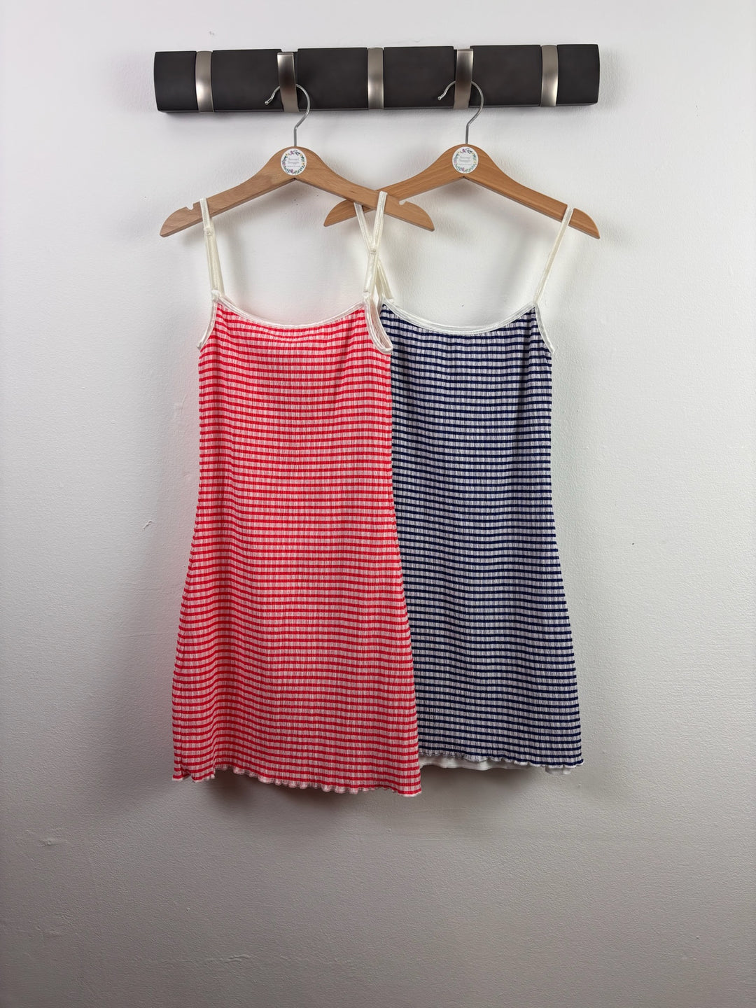 Katie J NYC Red & Navy Striped Cami Dress Set Medium Tween (8-10 Years)