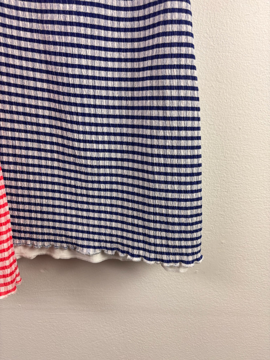 Katie J NYC Red & Navy Striped Cami Dress Set Medium Tween (8-10 Years)
