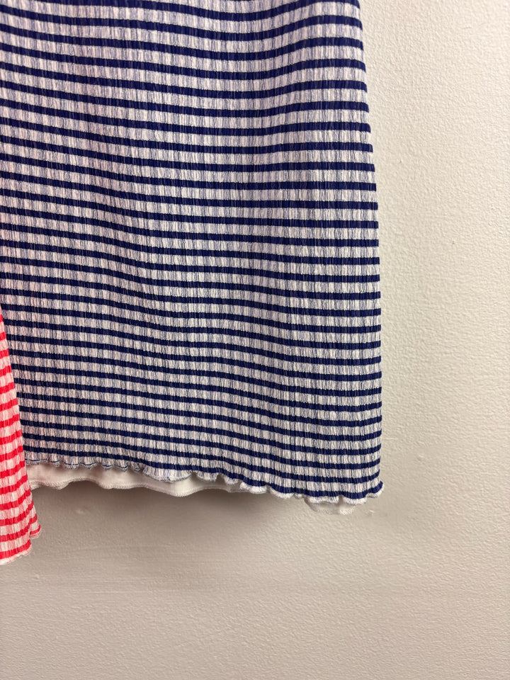 Katie J NYC Red & Navy Striped Cami Dress Set Medium Tween (8-10 Years)