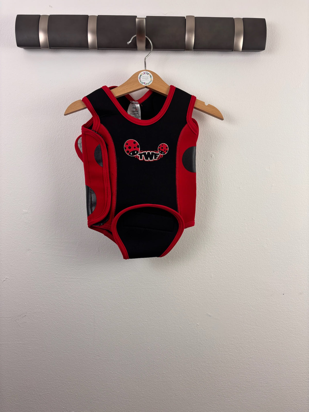 Wetsuit Factory Black Red Baby Wetsuit 0-6 Months-Swimming-Second Snuggle Preloved