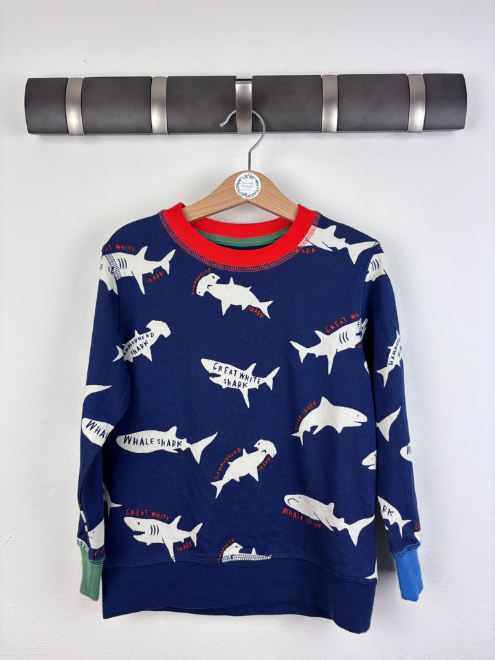 Mini Boden Shark Sweatshirt 4-5 Years-Jumpers-Second Snuggle Preloved