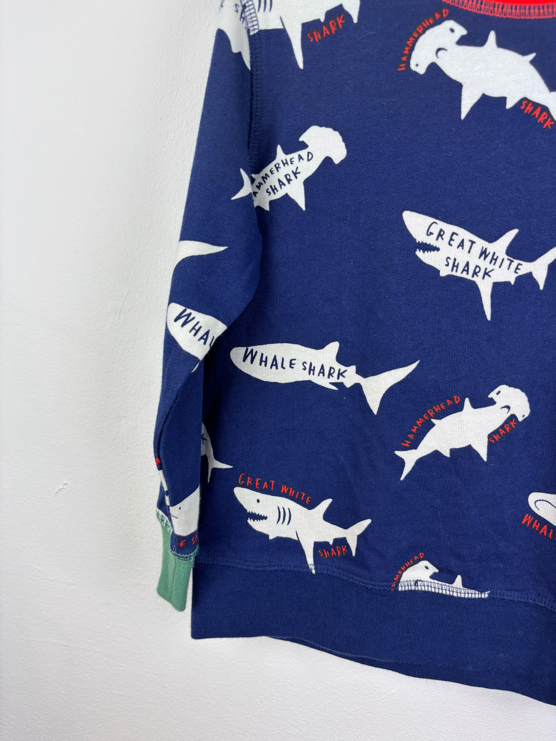 Mini Boden Shark Sweatshirt 4-5 Years-Jumpers-Second Snuggle Preloved