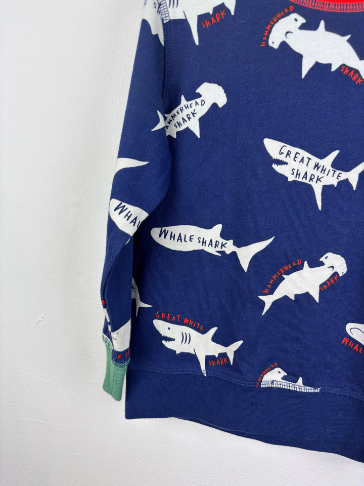 Mini Boden Shark Sweatshirt 4-5 Years-Jumpers-Second Snuggle Preloved