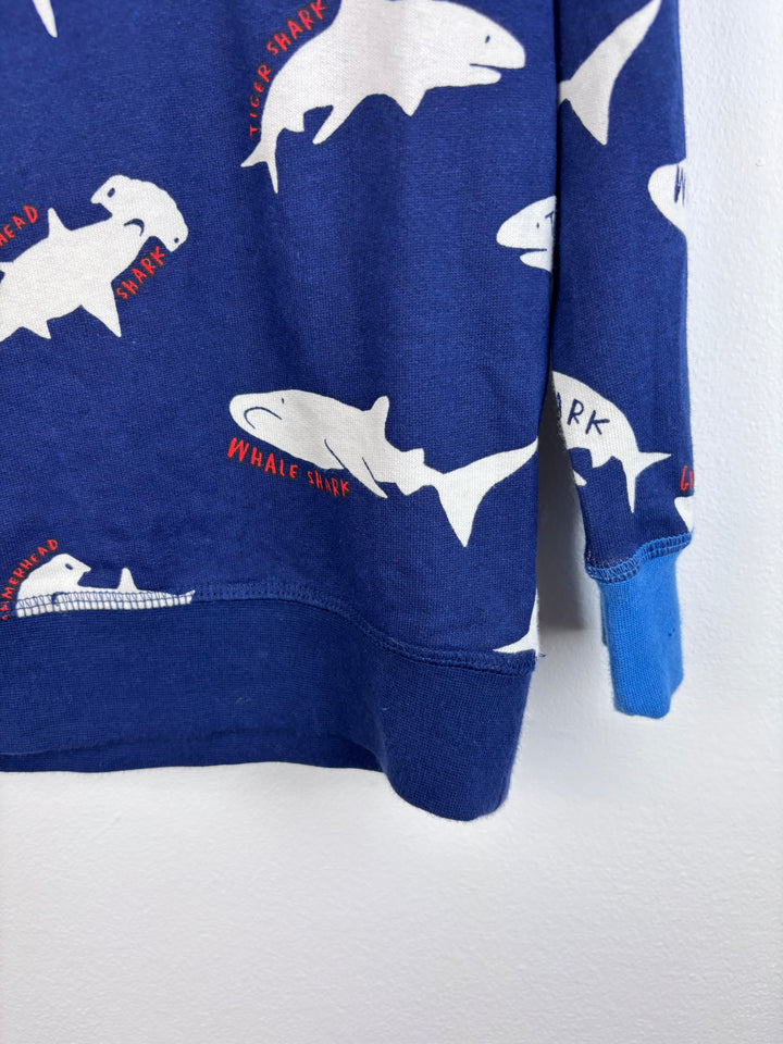Mini Boden Shark Sweatshirt 4-5 Years-Jumpers-Second Snuggle Preloved