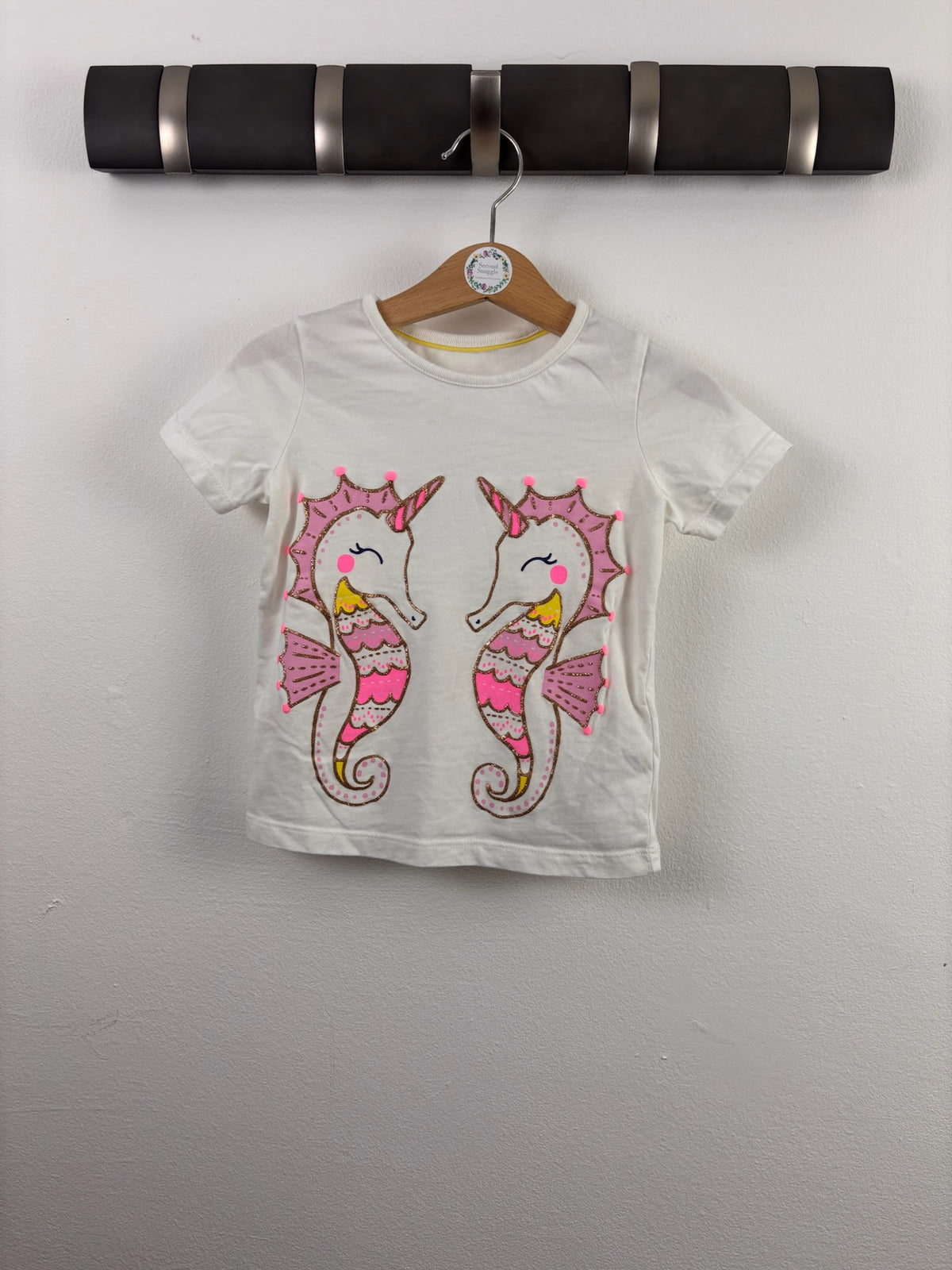 M&S White Seahorse T-Shirt 18-24 Months-Tops-Second Snuggle Preloved