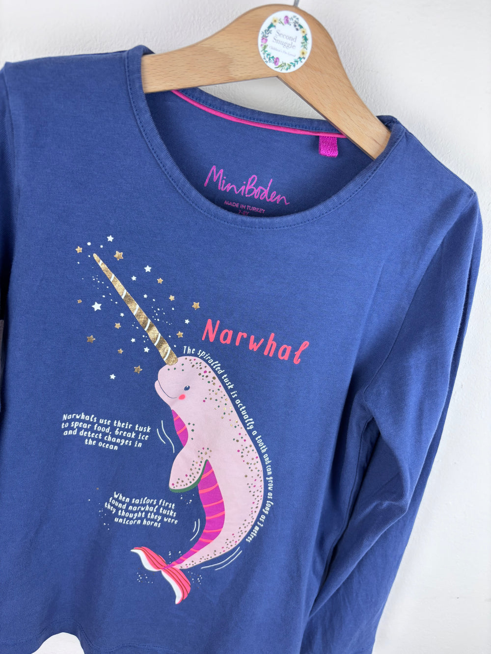 Mini Boden Narwhal Top 7-8 Years-Tops-Second Snuggle Preloved