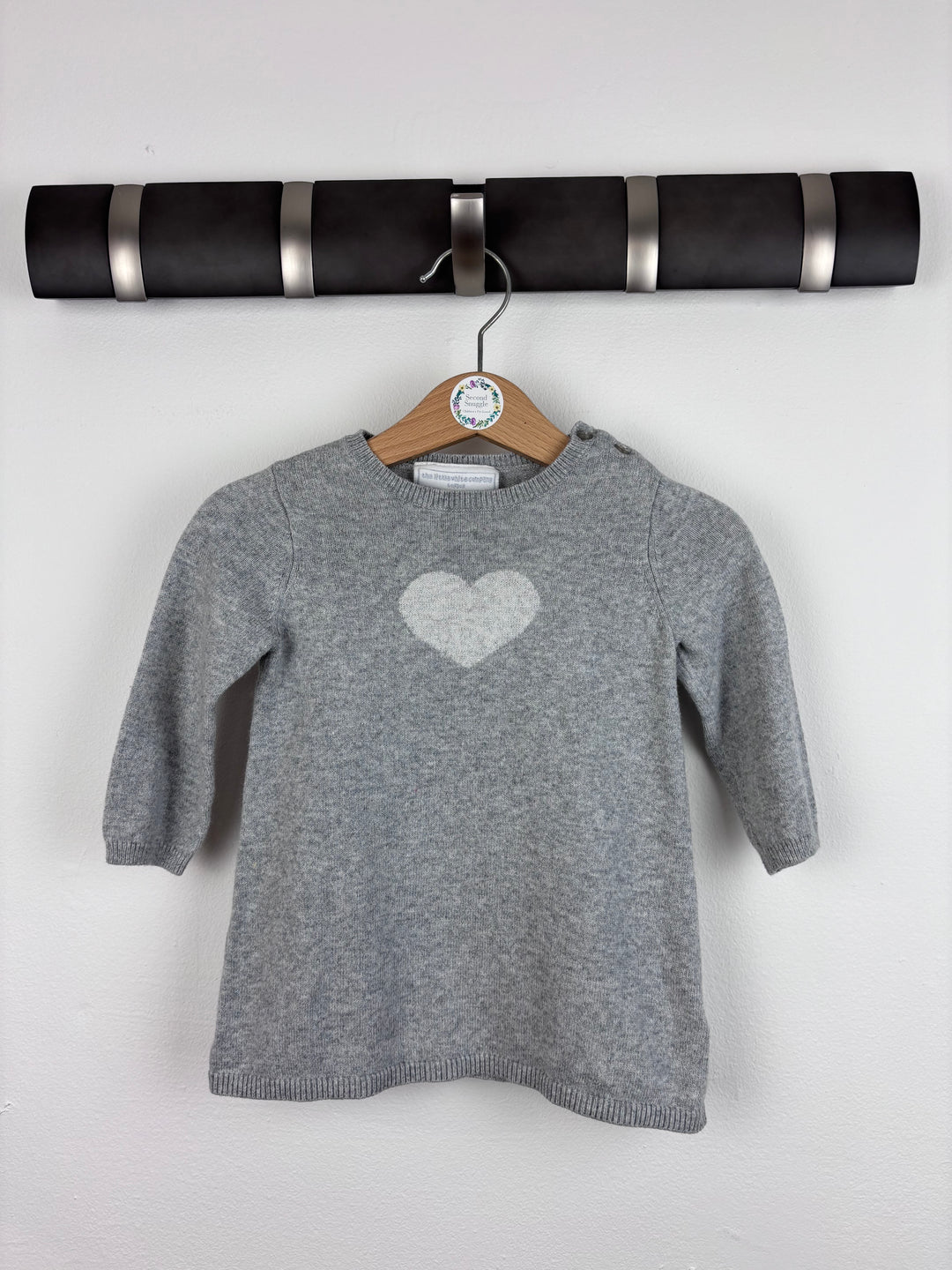 The Little White Company Heart Jumper 3-6 Months-Dresses-Second Snuggle Preloved