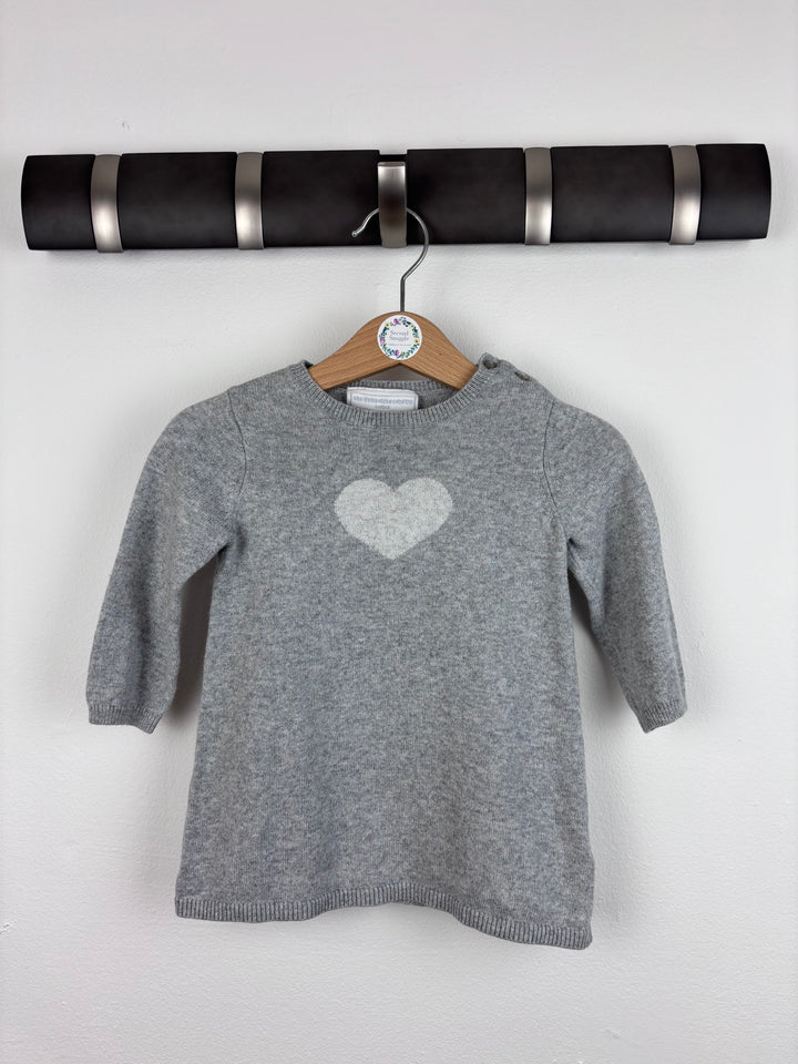 The Little White Company Heart Jumper 3-6 Months-Dresses-Second Snuggle Preloved