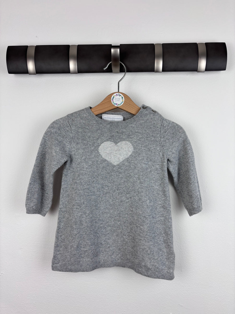 The Little White Company Heart Jumper 3-6 Months-Dresses-Second Snuggle Preloved