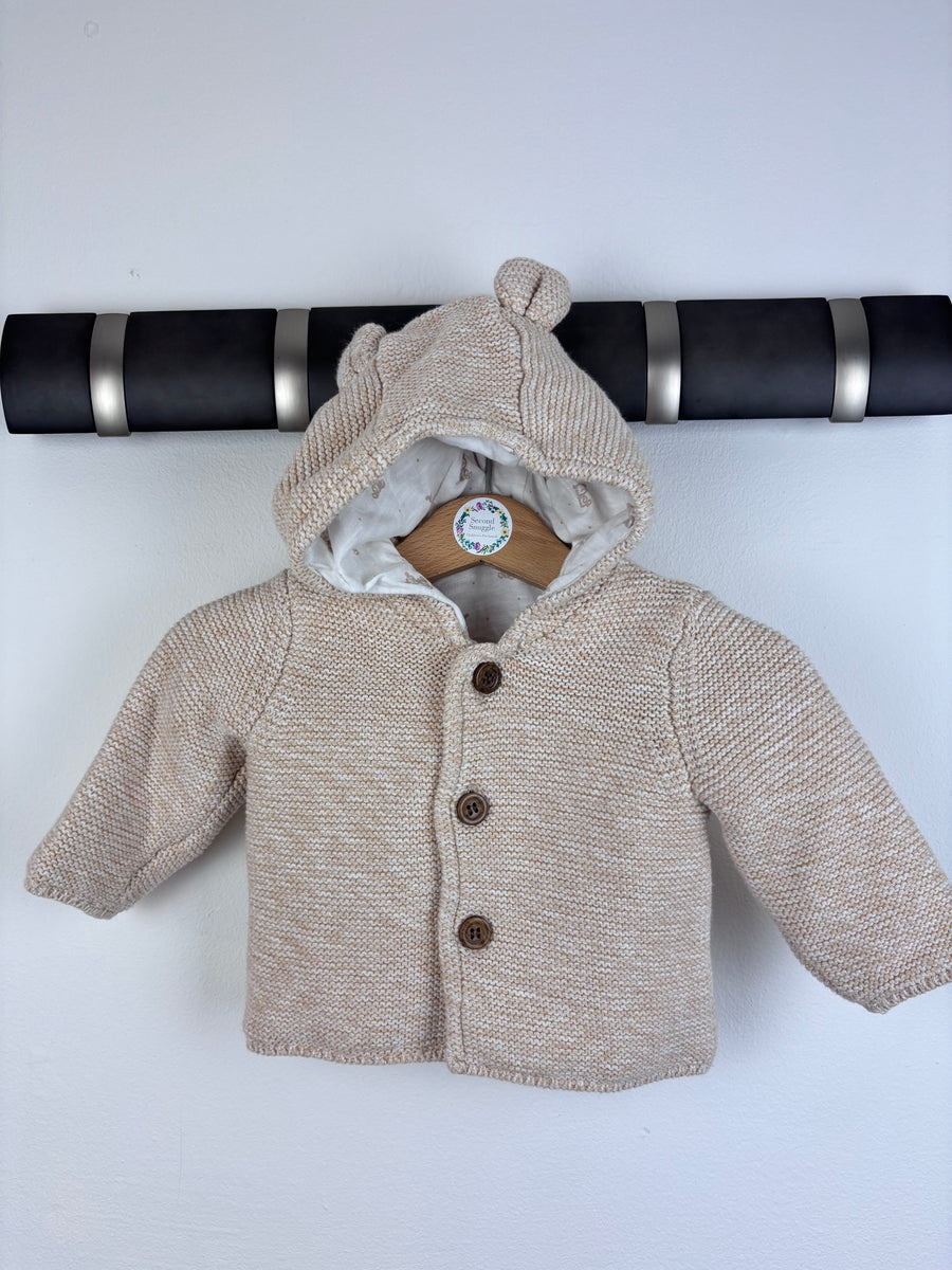 Mothercare Knitted Bear Cardigan 1-3 Months-Cardigans-Second Snuggle Preloved