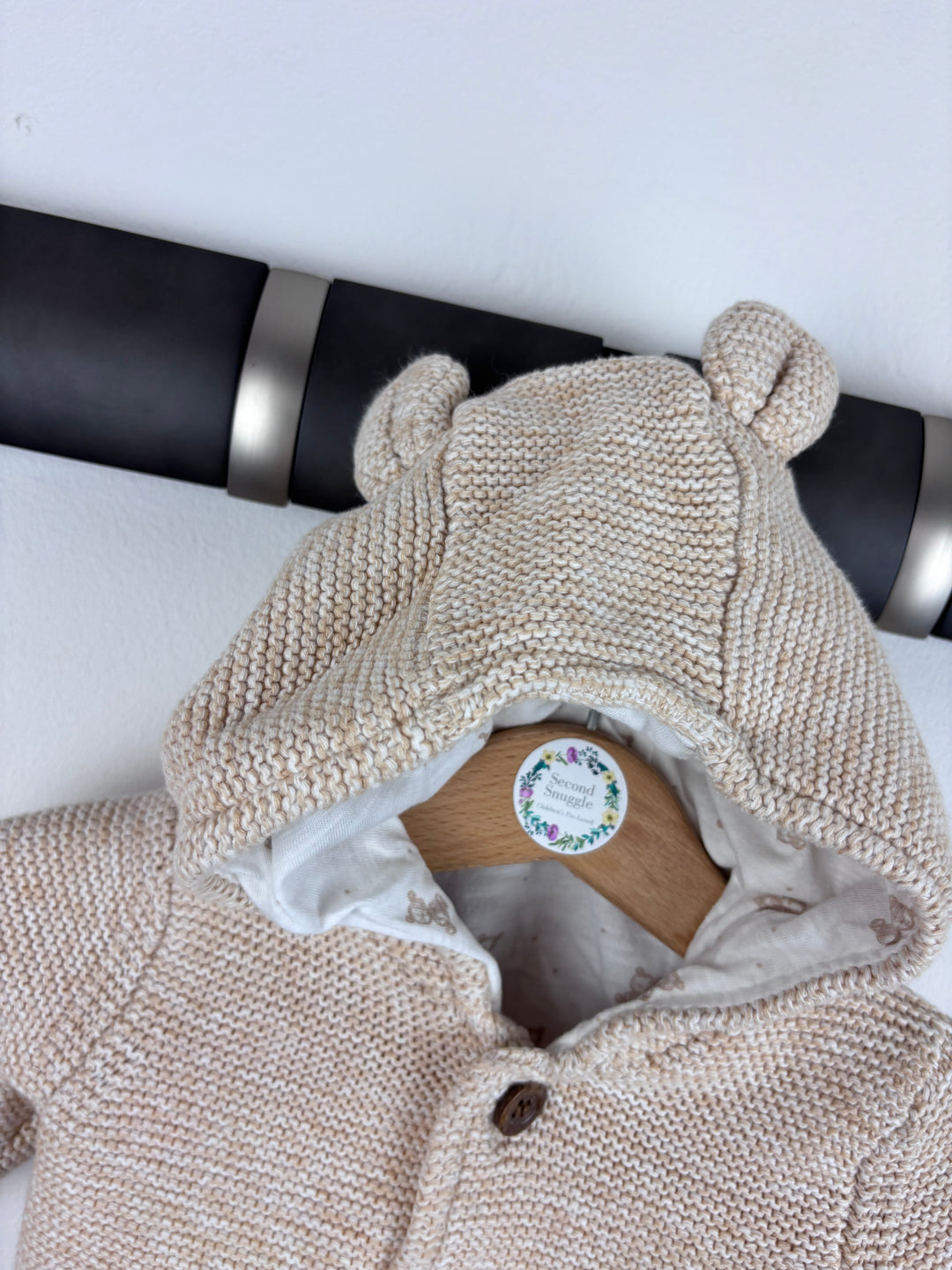 Mothercare Knitted Bear Cardigan 1-3 Months-Cardigans-Second Snuggle Preloved