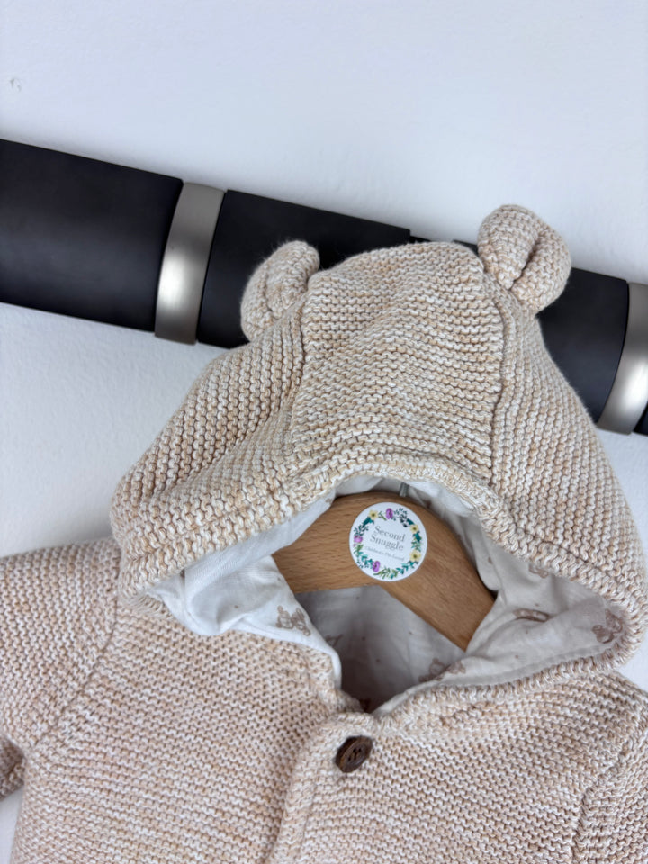 Mothercare Knitted Bear Cardigan 1-3 Months-Cardigans-Second Snuggle Preloved