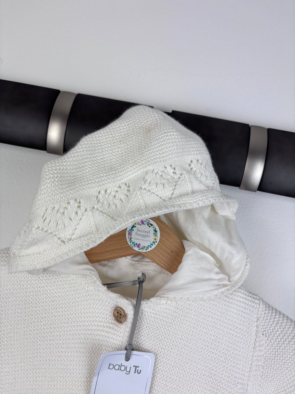 Tu White Knitted Cardigan 9-12 Months-Cardigans-Second Snuggle Preloved
