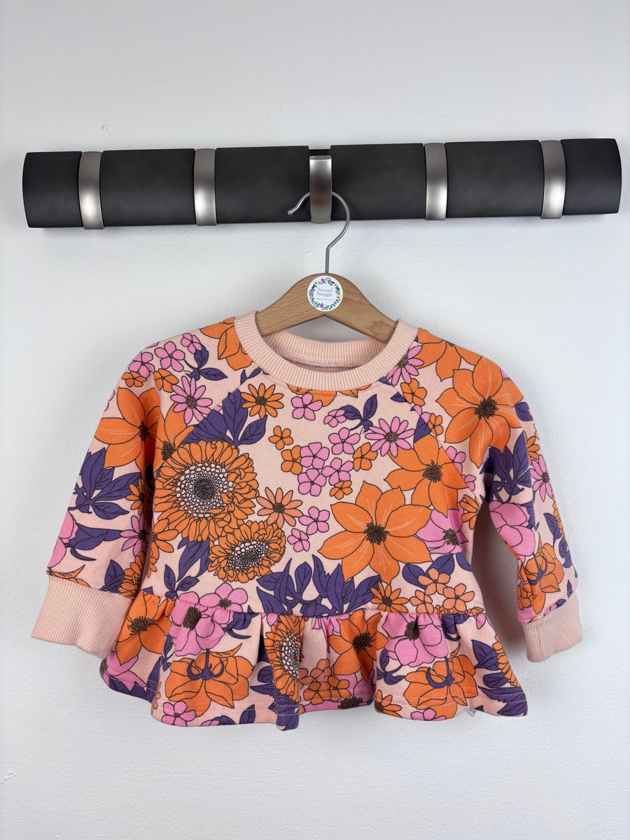 Next Floral Peplum Jumper 9-12 Months-Jumpers-Second Snuggle Preloved