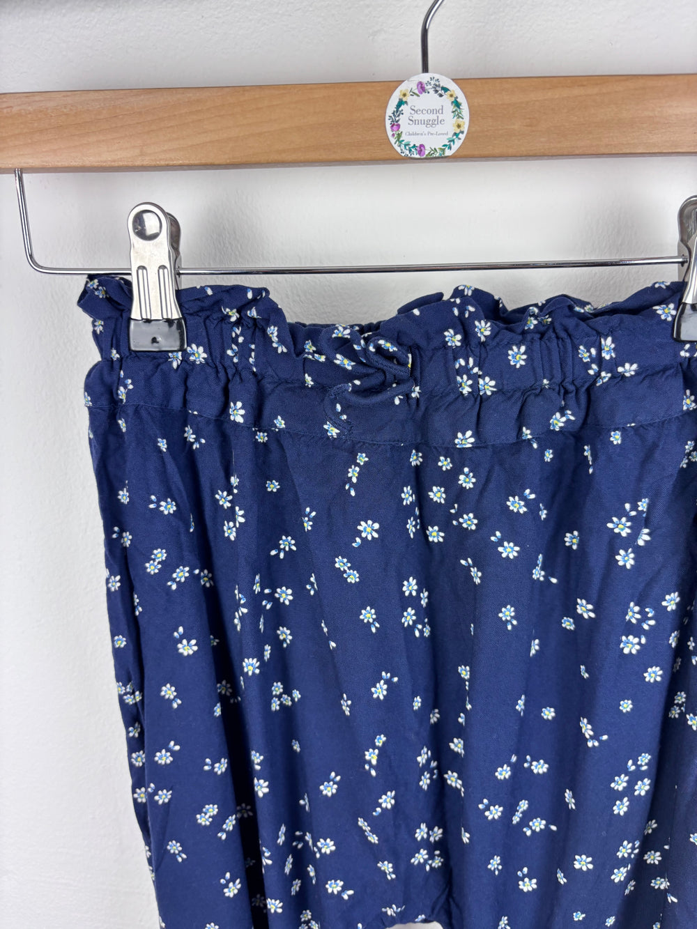 Next Navy Print Trousers 6-7 Years-Trousers-Second Snuggle Preloved