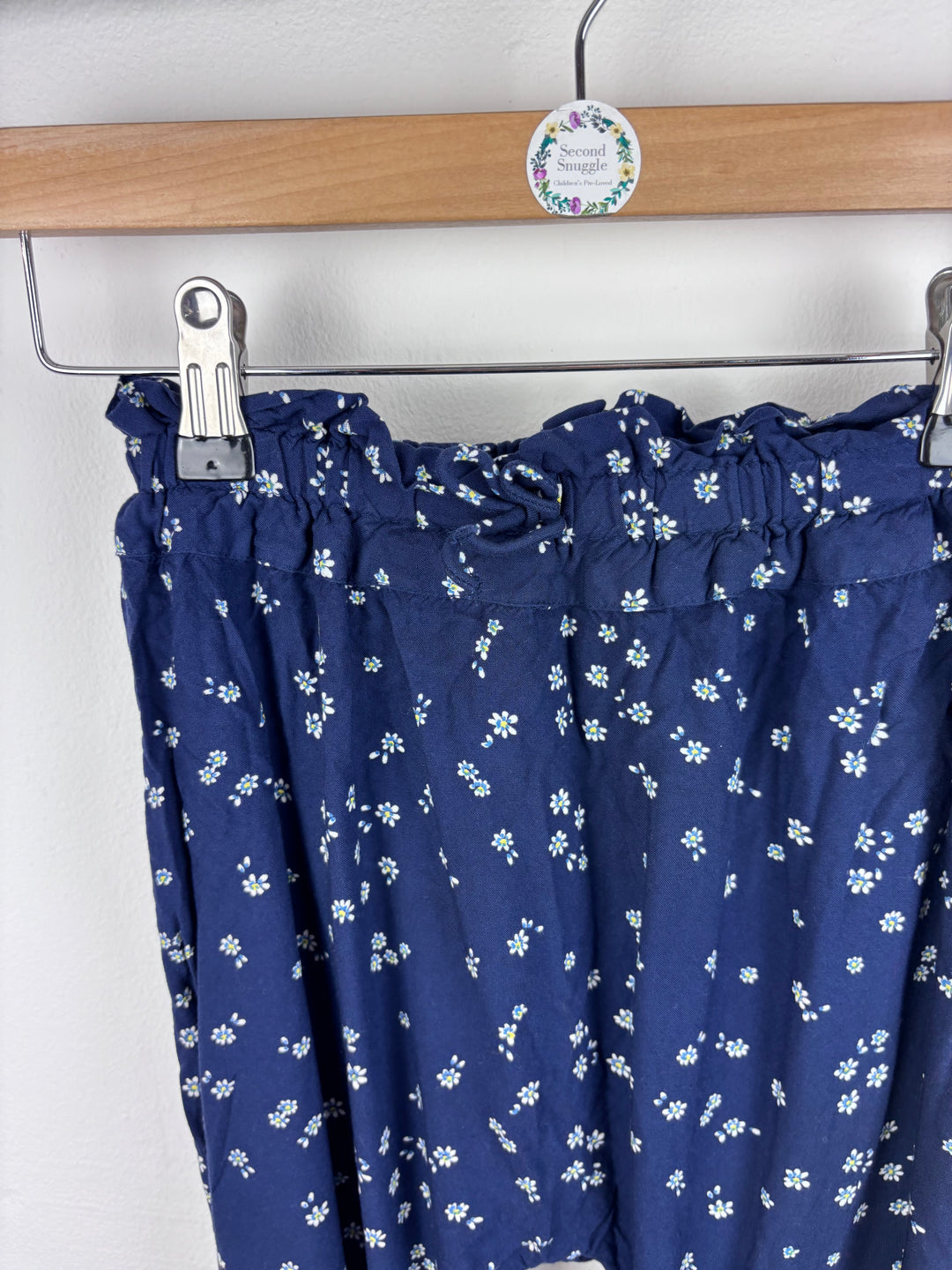 Next Navy Print Trousers 6-7 Years-Trousers-Second Snuggle Preloved