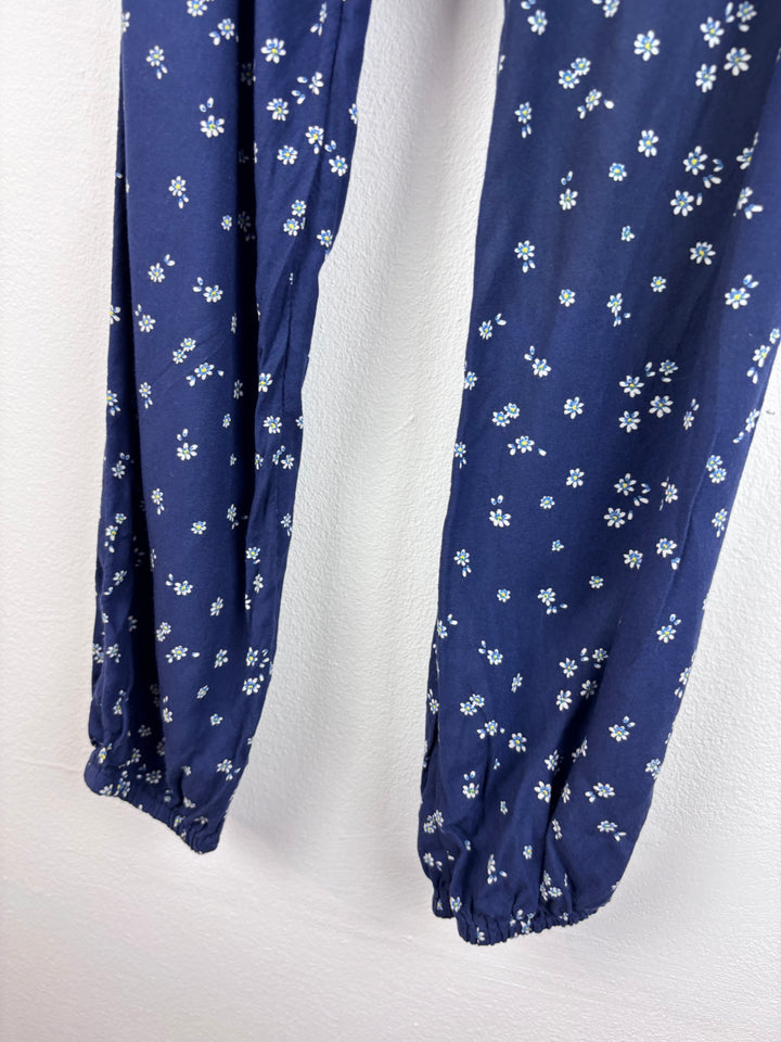 Next Navy Print Trousers 6-7 Years-Trousers-Second Snuggle Preloved