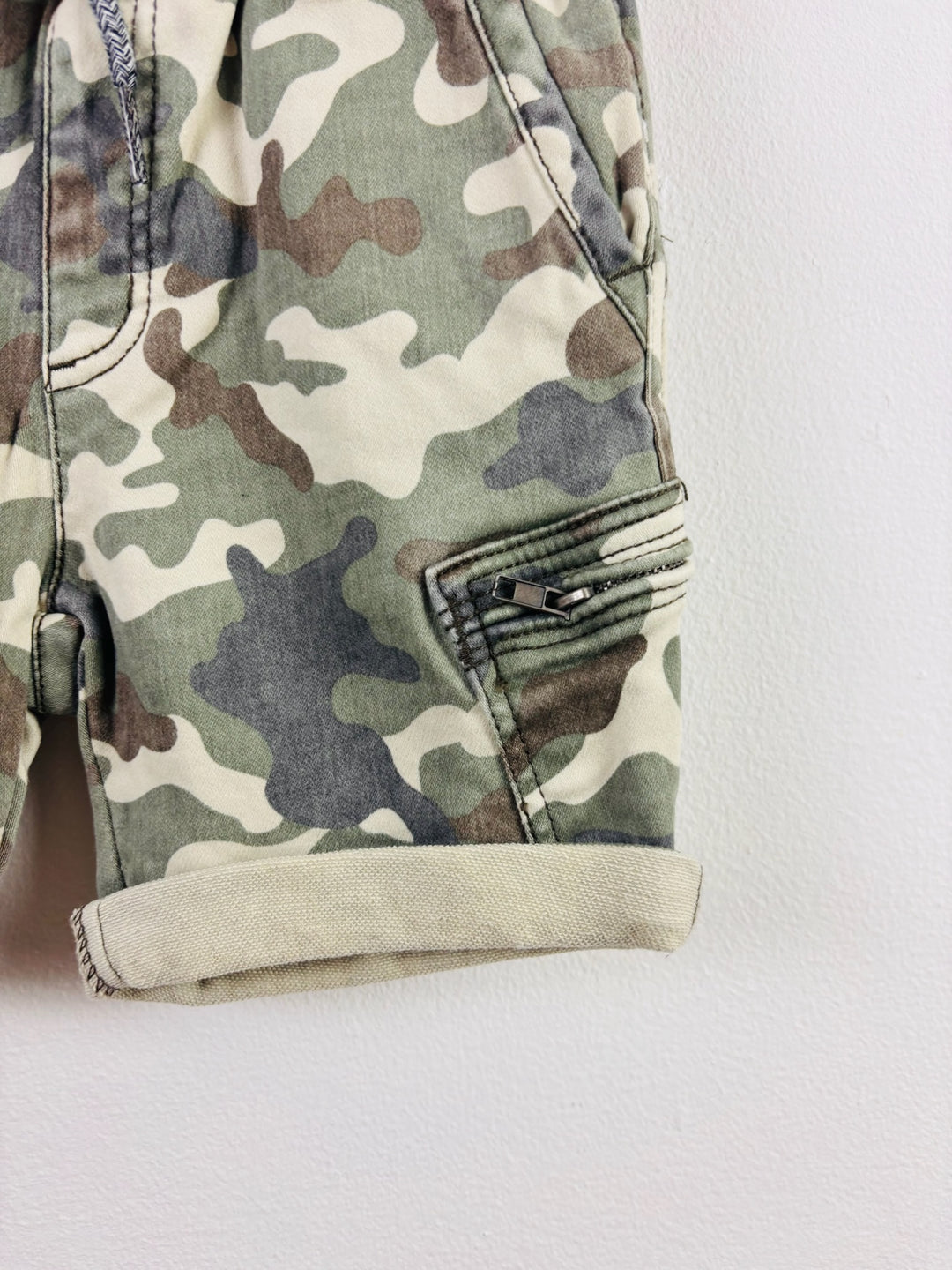 Cotton On Green Camo Cargo Shorts 3-4 Years