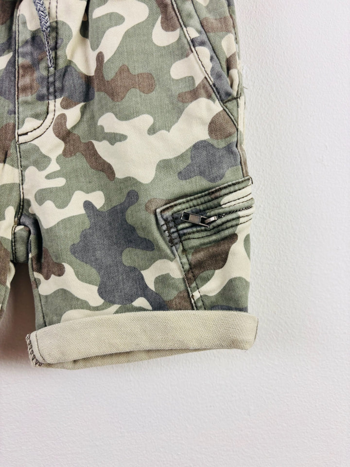 Cotton On Green Camo Cargo Shorts 3-4 Years