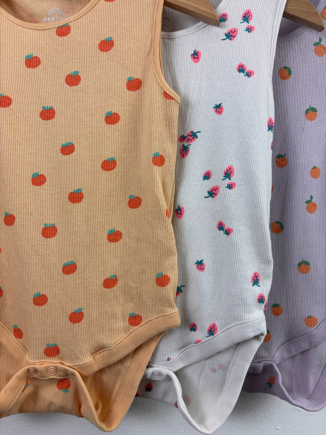 Next Ribbed Fruit Bodysuit Set 12-18 Months