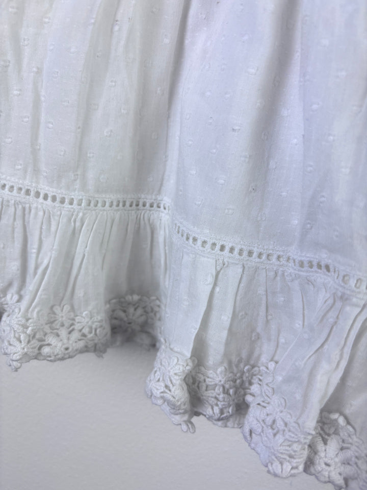 Baby Gap White Broderie Frill Dress 6-12 Months-Dresses-Second Snuggle Preloved