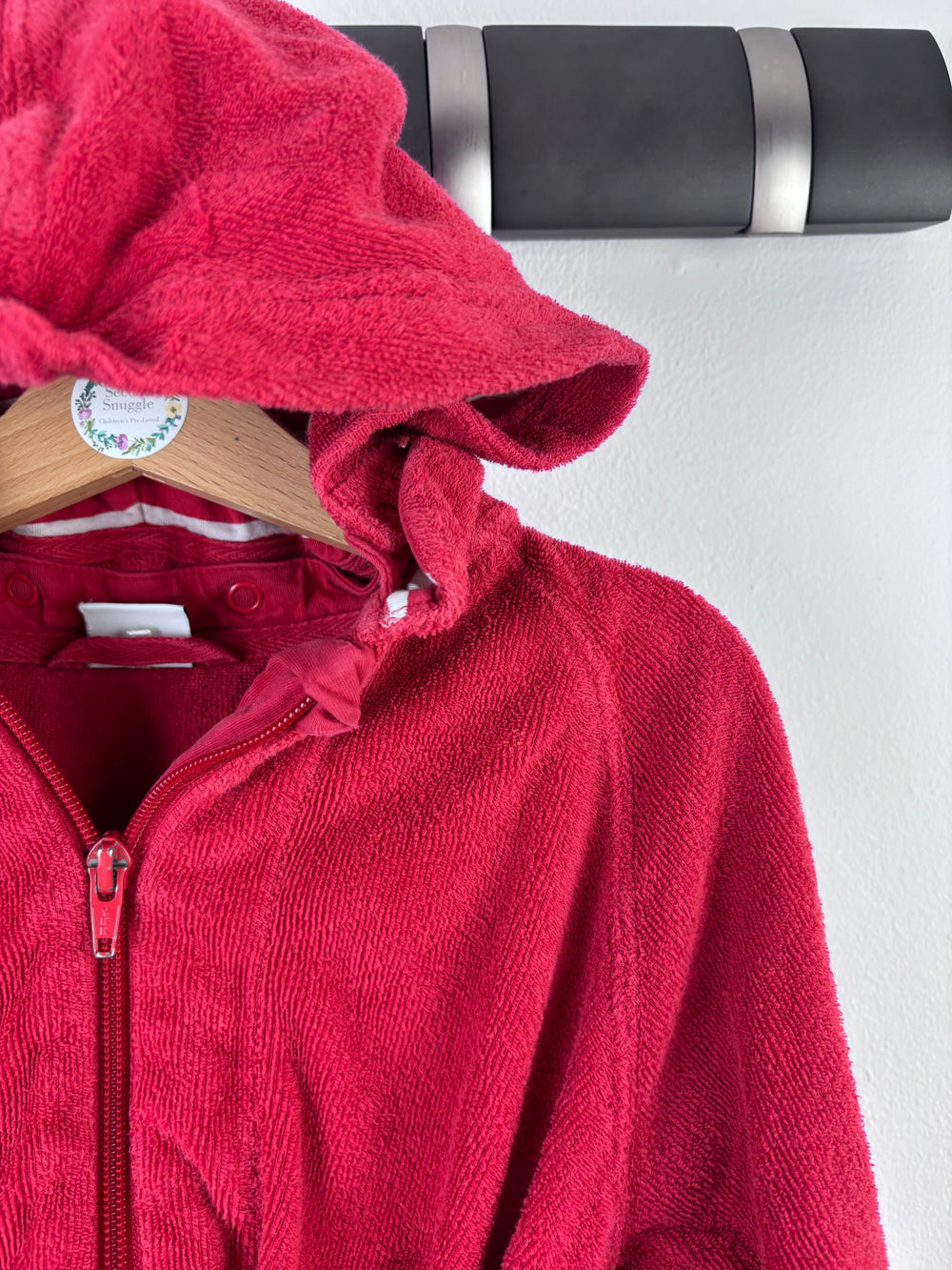 Polarn O. Pyret Red Hooded Towelling Robe 1-2 Years-Swimming-Second Snuggle Preloved