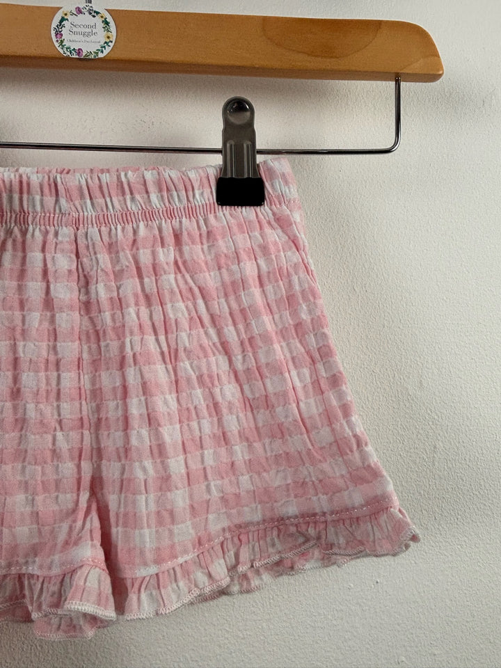 Tu Pink Gingham Bear Top & Shorts Set 0-3 Months