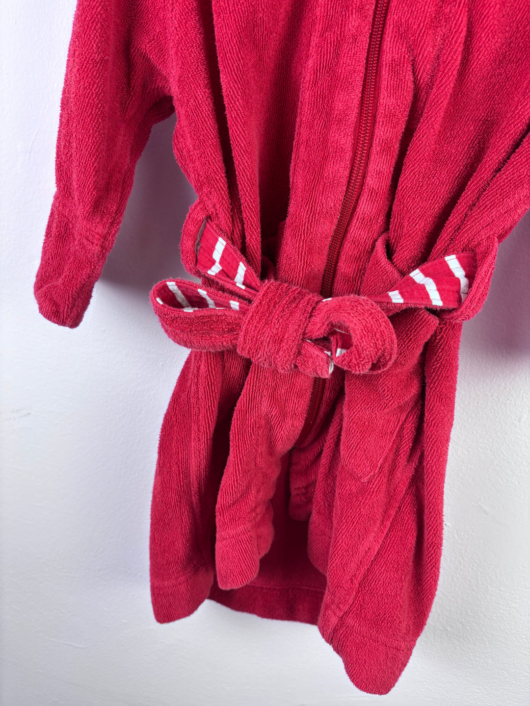 Polarn O. Pyret Red Hooded Towelling Robe 1-2 Years-Swimming-Second Snuggle Preloved