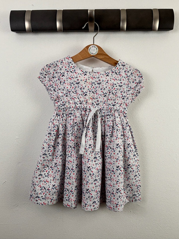 The Little White Company White Floral Dress 12-18 Months