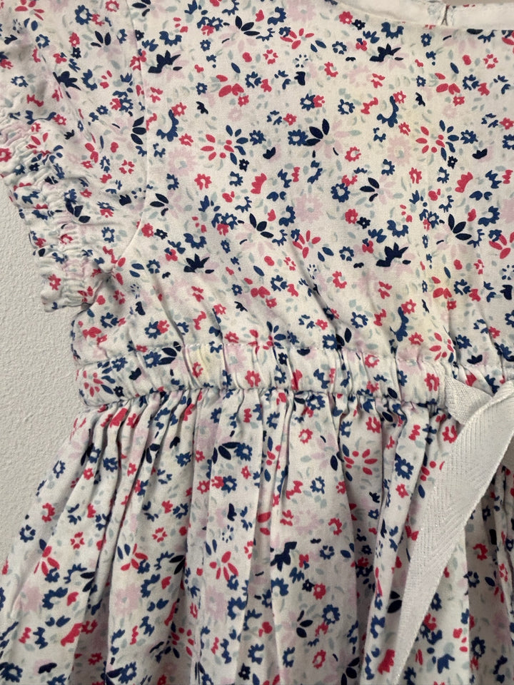The Little White Company White Floral Dress 12-18 Months