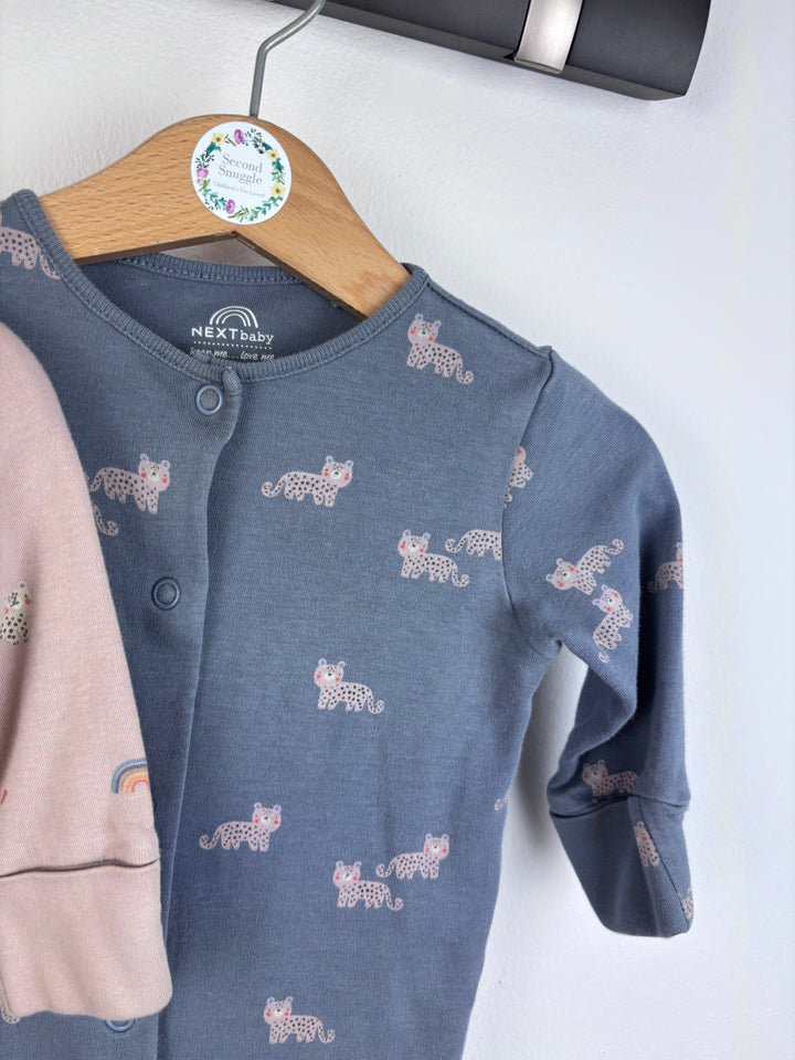 Next Animal Sleepsuits Set 3-6 Months-Sleepsuits-Second Snuggle Preloved