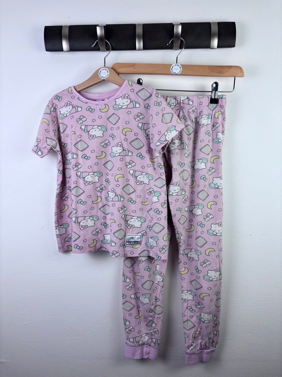 Sanrio Pink Hello Kitty Pyjama Set 8-9 Years-Night Wear-Second Snuggle Preloved