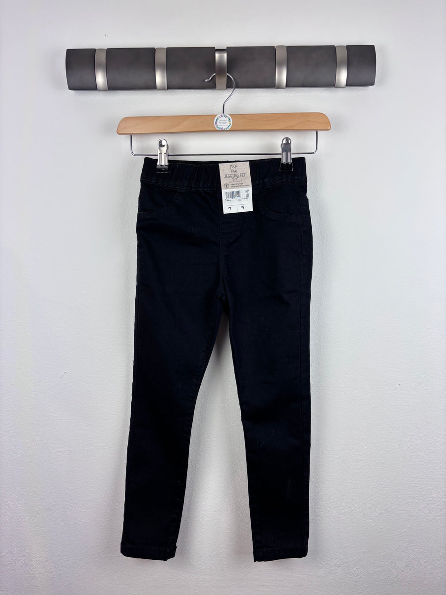 F&F Black Jeggings 6-7 Years-Trousers-Second Snuggle Preloved