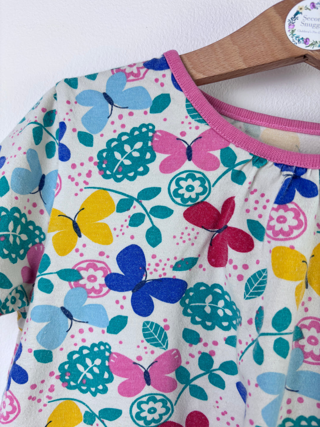 Frugi Butterfly Print Night Clothes Set 7-8 Years-Night Wear-Second Snuggle Preloved