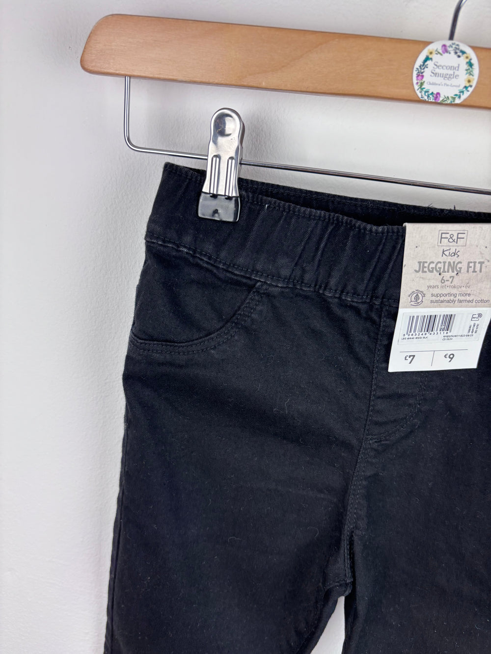F&F Black Jeggings 6-7 Years-Trousers-Second Snuggle Preloved