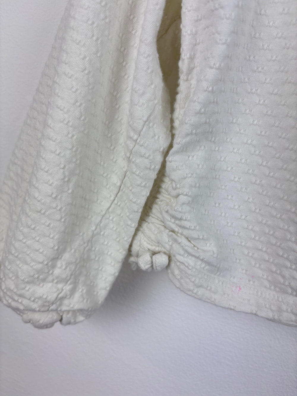 Next White Textured Long Sleeve Top 5 Years-Tops-Second Snuggle Preloved