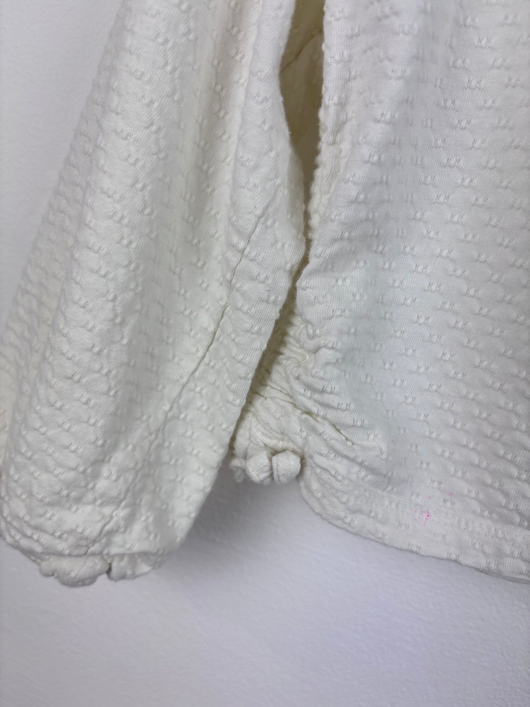 Next White Textured Long Sleeve Top 5 Years-Tops-Second Snuggle Preloved