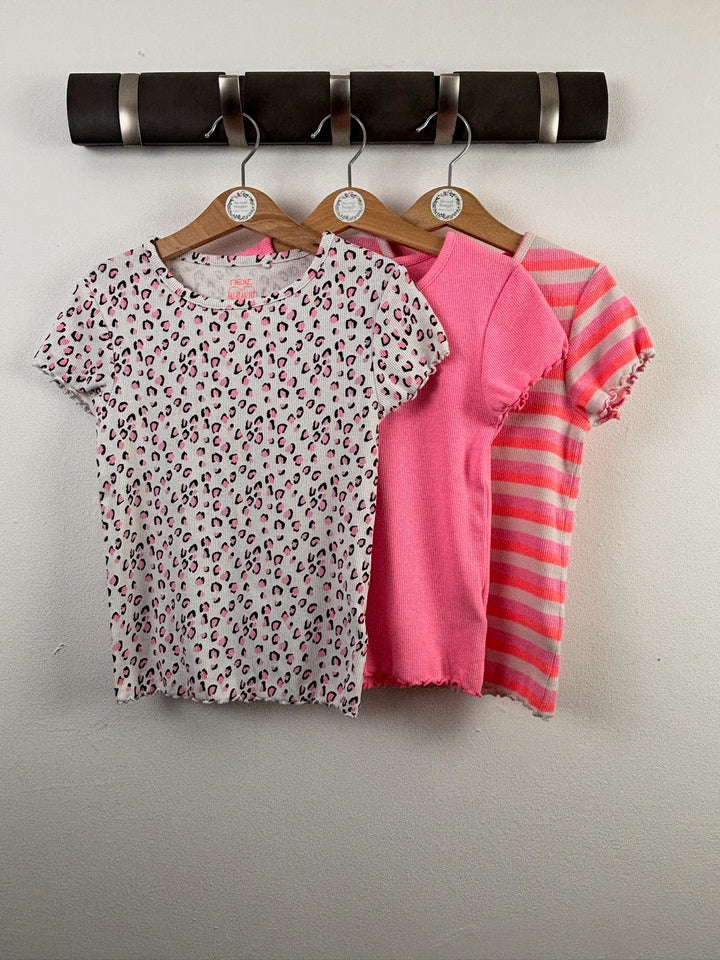 Next Pink Ribbed Tops 3 Pack 8 Years