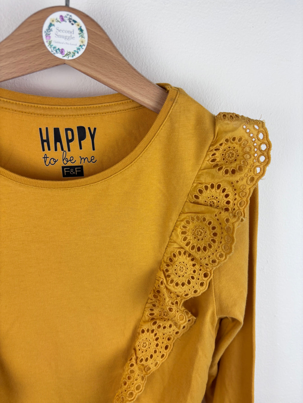 Fred & Flo Mustard Long Sleeve Top 9-10 Years-Tops-Second Snuggle Preloved