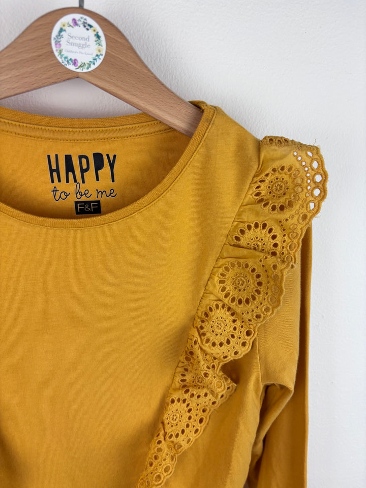Fred & Flo Mustard Long Sleeve Top 9-10 Years-Tops-Second Snuggle Preloved