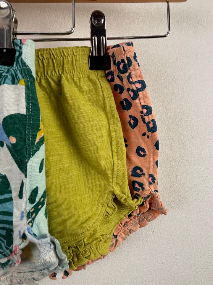 Next Multicolour Frill Shorts 4 Pack 2-3 Years